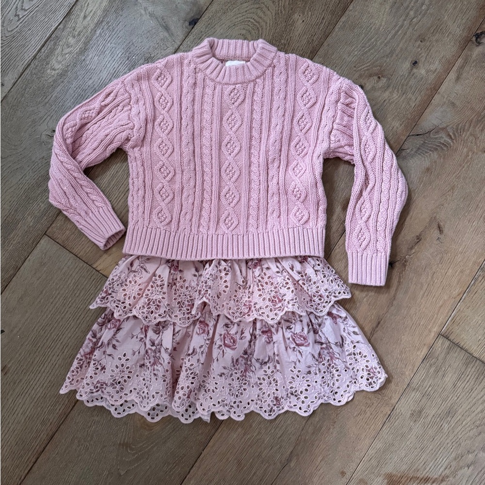 Love Shack Fancy x Gap Sweater Pink